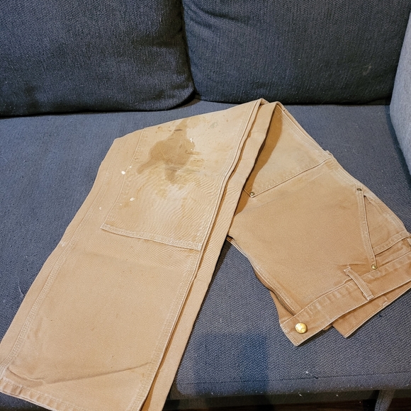 Carhartt mens tan reinforced work pants loose original fit 36x34 - Picture 6 of 8